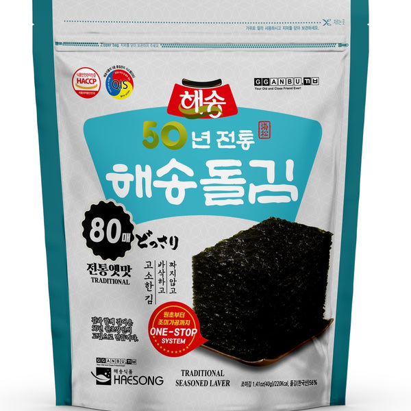 프리미엄 돌김 해송돌김 80매 (40g) 유통기한: 2026년 3월 13일