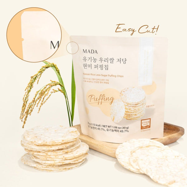 MADA 유기농 우리쌀 저당 현미 퍼핑칩 오리지널 (30g) X 1봉