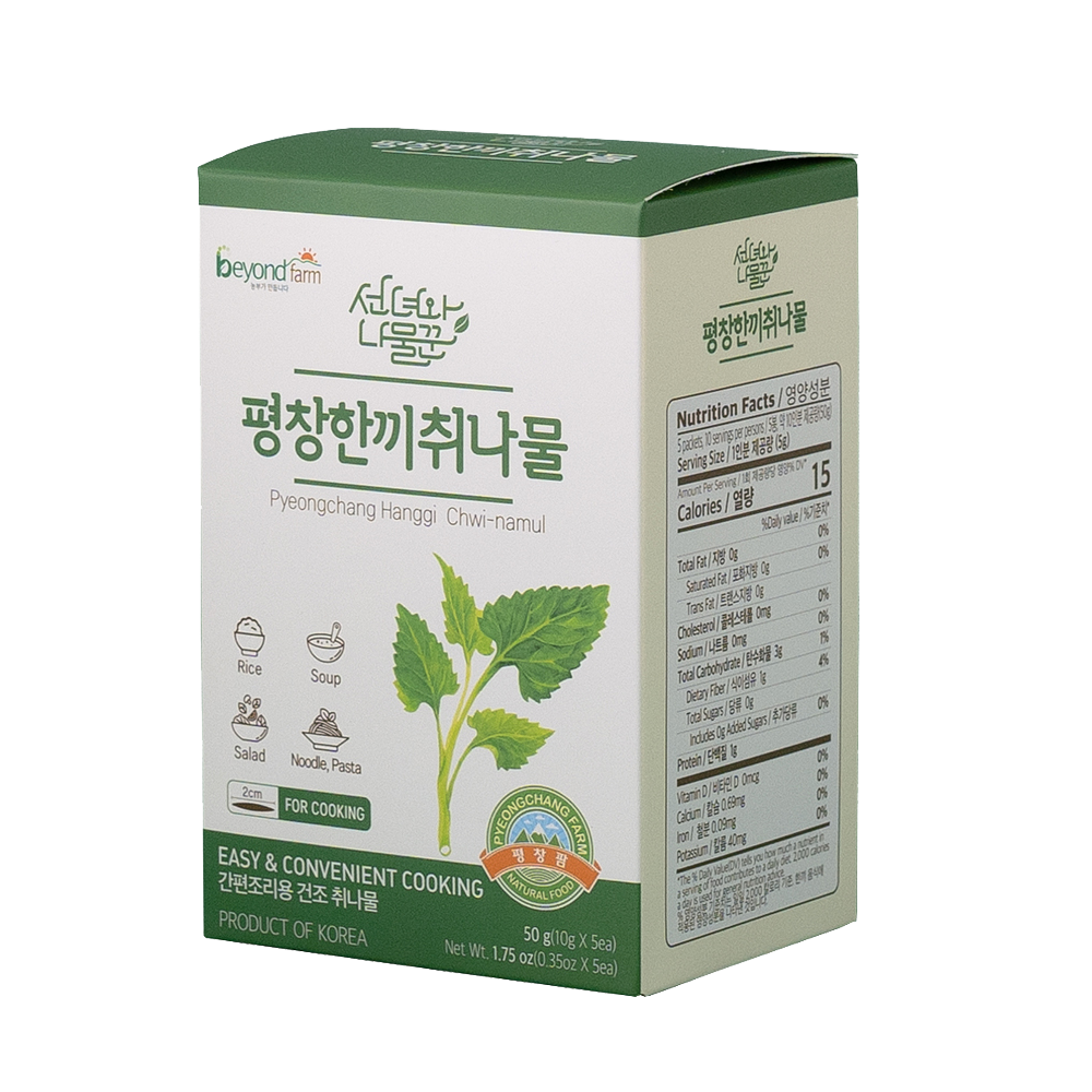 평창팜 - 평창 한끼취나물 50g (10g x 5봉)