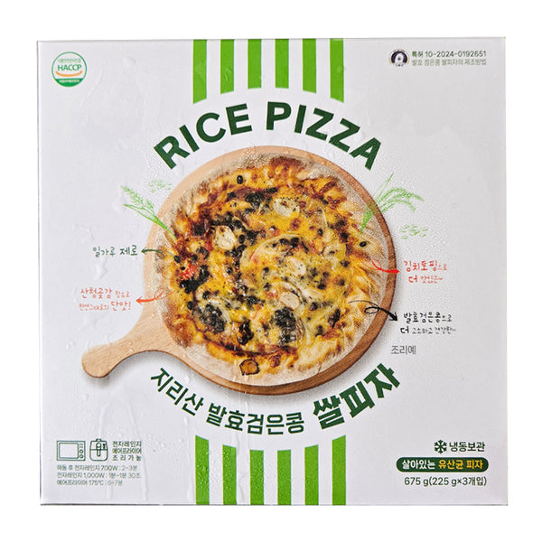 [꽃마Fresh] 지리산 발효검은콩 쌀피자 675g (3개입)