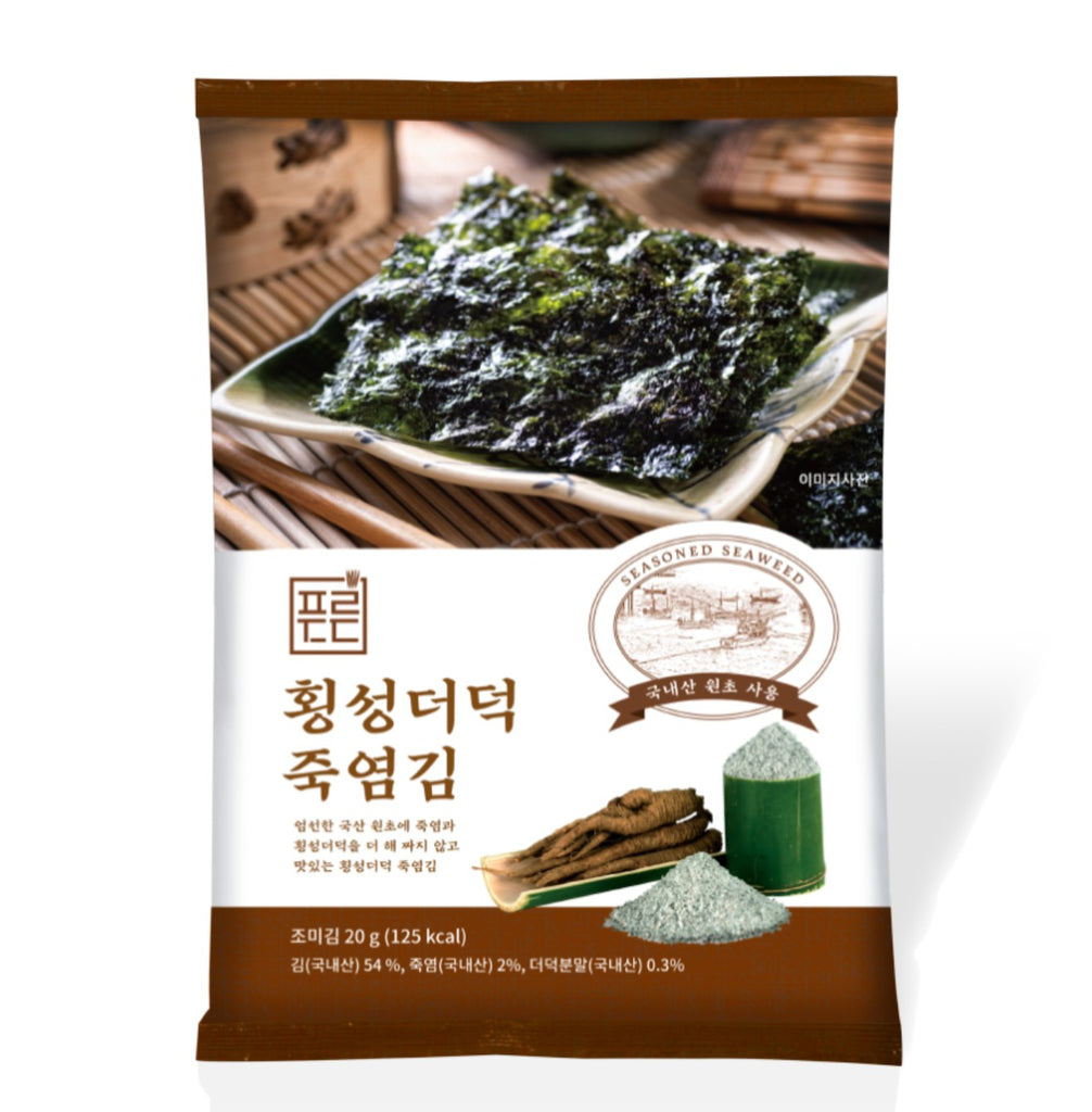 푸른디딤 - 횡성더덕 죽염김 20g 유통기한: 2026년 5월 10일