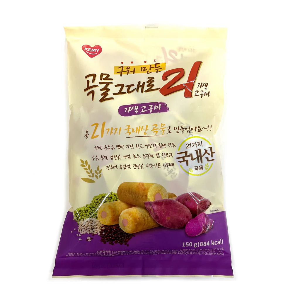 구워만든 곡물그대로 21 크리스피롤 150g (자색고구마)