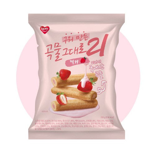 구워만든 곡물그대로 21 크리스피롤 150g (딸기)