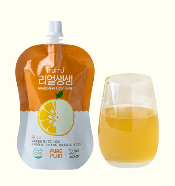 트루프루 리얼생생 유자배즙 (100mlX15개) 유통기한:2025년 8월 17일