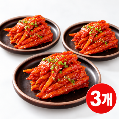 [무료별도배송][꽃마Fresh] 맛깔난 밑반찬 더덕무침 (1LB X 3팩)