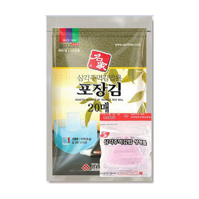 명가 삼각주먹밥용 포장김 20매 (삼각주먹김밥 성형틀 포함) 20g