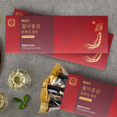 꽃마홍삼 큰뿌리 정과(37.5g*4본) 1박스