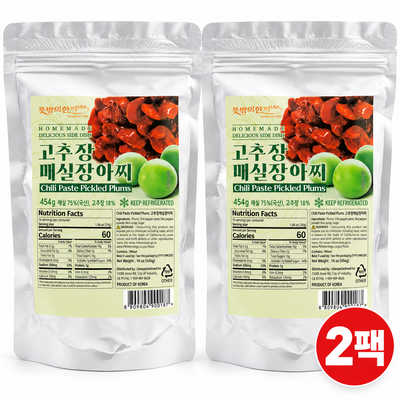 [무료별도배송][꽃마Fresh] 순창 고추장 매실장아찌 300g x 2팩 유통기한: 2027년 10월 3일
