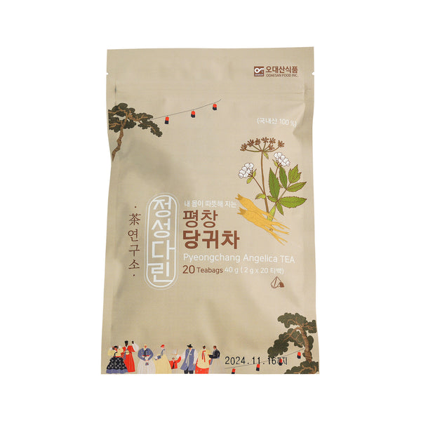 오대산식품 - 정성다린 평창 당귀차 40g (20티백) 유통기한: 2027년 11월 23일