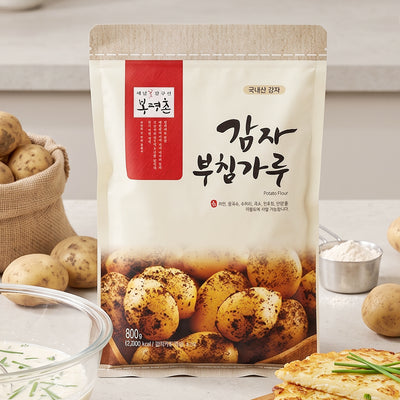 봉평촌 - 감자 부침가루 800g  유통기한:2026년 9월 23일