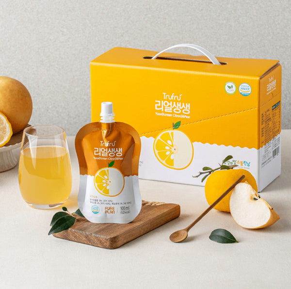 트루프루 리얼생생 유자배즙 (100mlX15개) 유통기한:2025년 8월 17일