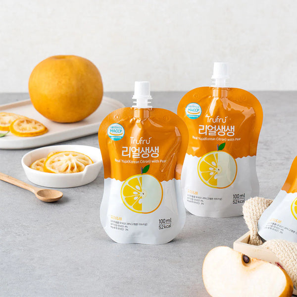 트루프루 리얼생생 유자배즙 (100mlX15개) 유통기한:2025년 8월 17일
