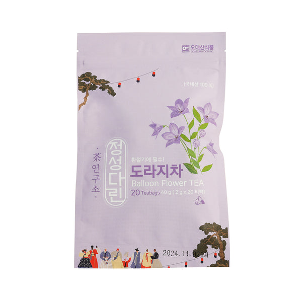 오대산식품 - 정성다린 평창 도라지차 40g (20티백) 유통기한: 2027년 11월 23일