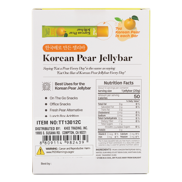 좋은영농조합 배 젤리 바 (20g x 12개입)
