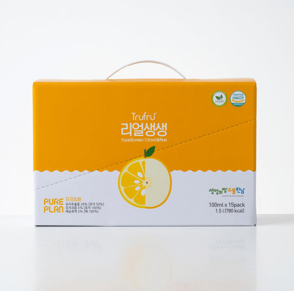 트루프루 리얼생생 유자배즙 (100mlX15개) 유통기한:2025년 8월 17일