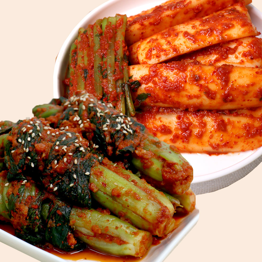 [무료별도배송] 전라남도 새벽팜 김치 - 총각김치 3kg + 갓김치 2kg