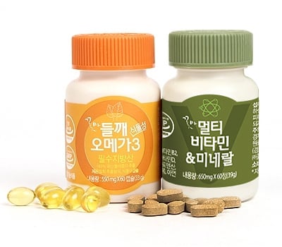 [고국배송] 꽃마 멀티비타민&미네랄+들깨 식물성 오메가3 세트