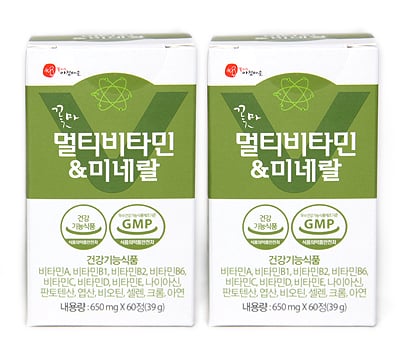 [고국배송] 꽃마 멀티비타민&미네랄 2통(60정*2통)