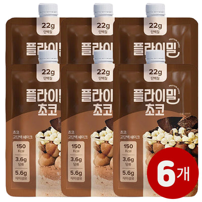 플라이밀 - 초코 고단백쉐이크 45g (6포) 유통기한: 2028년 2월 23일