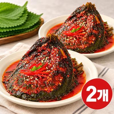 [무료별도배송][꽃마Fresh] 맛깔난 밑반찬 양념깻잎 (1LB X 2팩)