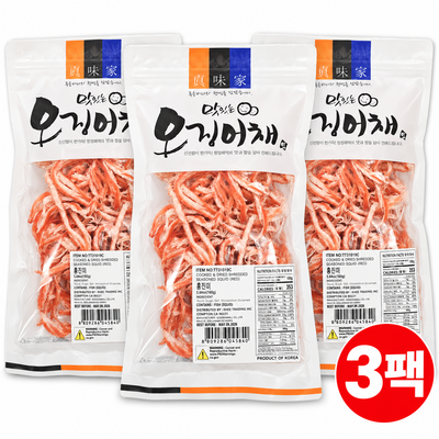 [무료별도배송] [꽃마Fresh] 골든힐 오징어채 - 홍진미 160g x 3팩