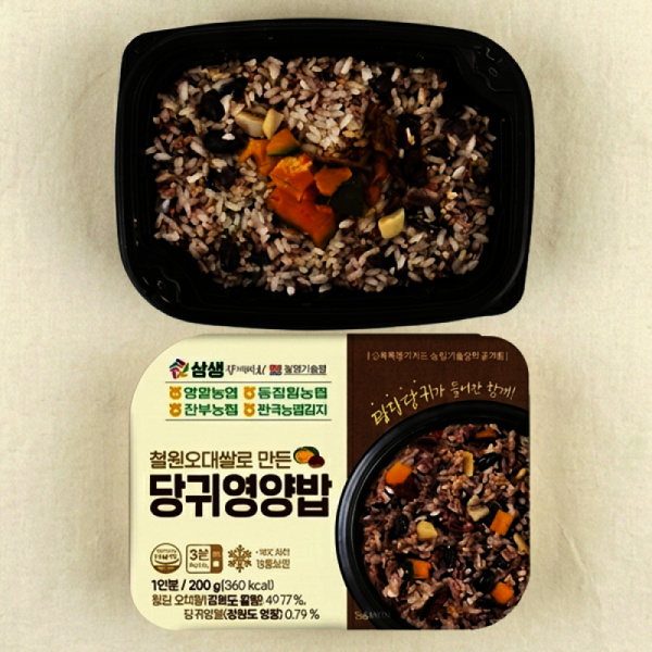 [무료별도배송][꽃마Fresh] 철원오대쌀로 만든 당귀영양밥 200g X 5개