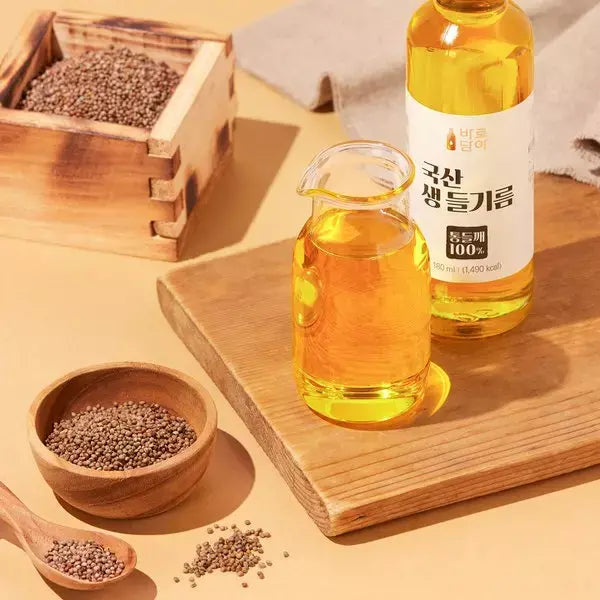 한생 - 바로담아 국산 생들기름 (180ml) 유통기한: 2027년 11월 3일