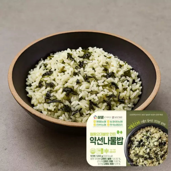 [무료별도배송][꽃마Fresh] 철원오대쌀로 만든 약선나물밥 200g X 5개