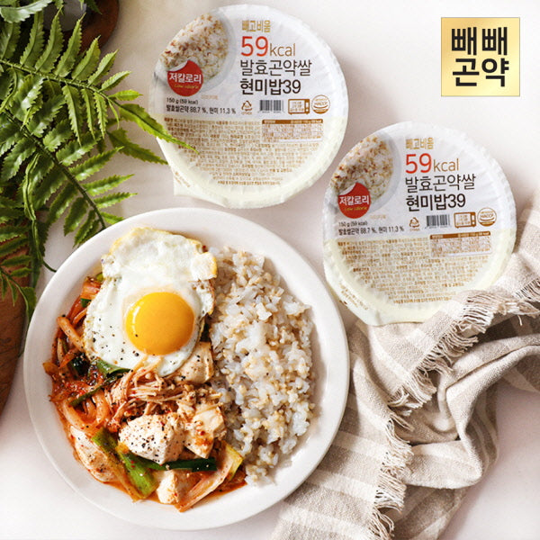 곤약닷컴 - 빼고비움 59kcal 발효곤약쌀 현미밥39 X 3개