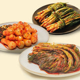 [꽃마Fresh] 예소담 김치 3종세트 (파김치 1kg + 갓김치 1kg + 총각김치1kg)