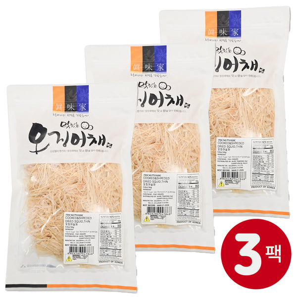 [무료별도배송] [꽃마Fresh] 골든힐 오징어실채 160g x 3팩 유통기한: 2027년 12월 2일