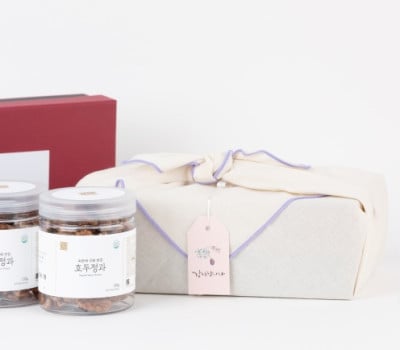 [고국배송] 주문 즉시 만드는 오븐에 두 번 구운 수제 호두정과 선물세트