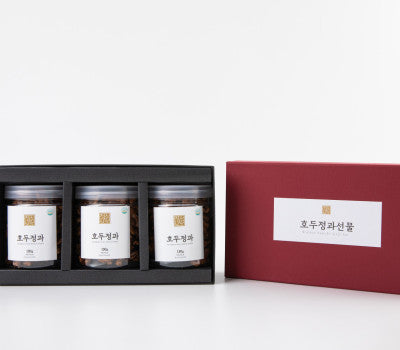 [고국배송] 주문 즉시 만드는 오븐에 두 번 구운 수제 호두정과 선물세트