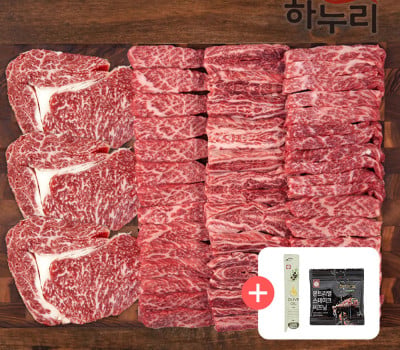 [고국배송] [하누리]한우1++소한마리 등심모듬구이 400g(등심+특수부위)