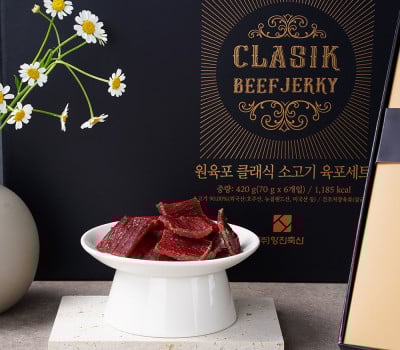 [고국배송] [항진육포] 원육포 클래식 소고기 육포 선물세트 420g