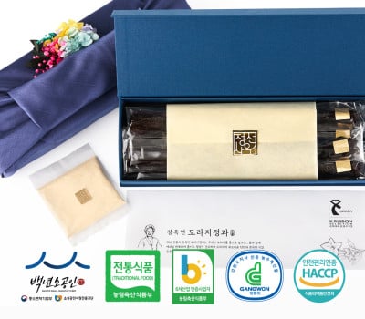 [고국배송] 강옥연 국산 도라지정과250G 선물세트+고급보자기포장