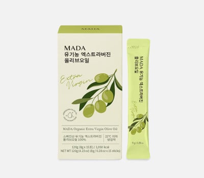 MADA 유기농 엑스트라버진 올리브오일 스틱 8g (15포) 유통기한: 2027년 8월 5일