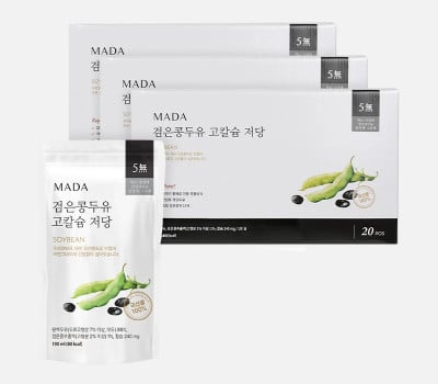 [고국배송] MADA 검은콩두유 고칼슘 저당(190ml*20개입*3박스)