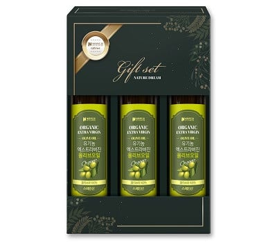 [고국배송] 선물세트 유기농엑스트라버진 올리브오일 100% 250ml 3병