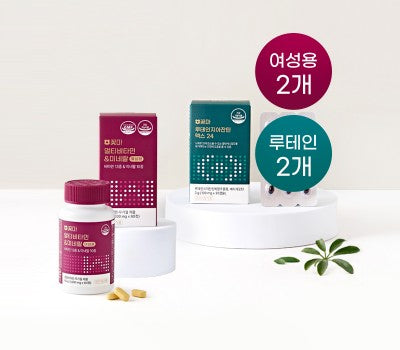 [한국직배송] 꽃마 멀티 비타민&미네랄 여성용(2개)+루테인지아잔틴(2개)