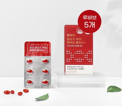 [한국직배송] 꽃마 갱년기 케어 루바브 플러스+ 5개