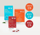 [한국직배송] 꽃마 오메가3(2)+칼마디(2)+루바브(2)