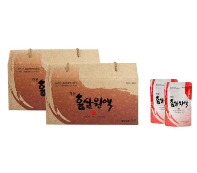 [고국배송] 무첨가,6년근 100% 가온홍삼원액 (90ml*30팩*2박스)