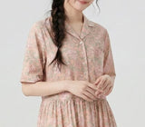 [고국배송] [리우리] 순면 루즈핏 에스닉 원피스