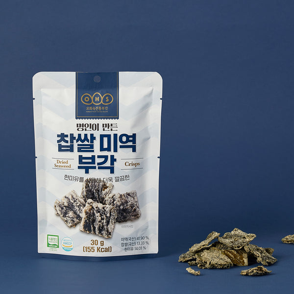 명인이 만든 찹쌀 미역부각 30g x 3봉