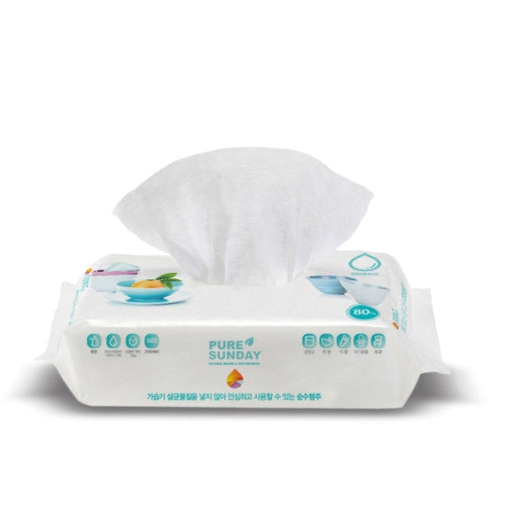 [무료별도배송] 퓨어썬데이 - 베이킹소다 주방행주 80매 x 20팩