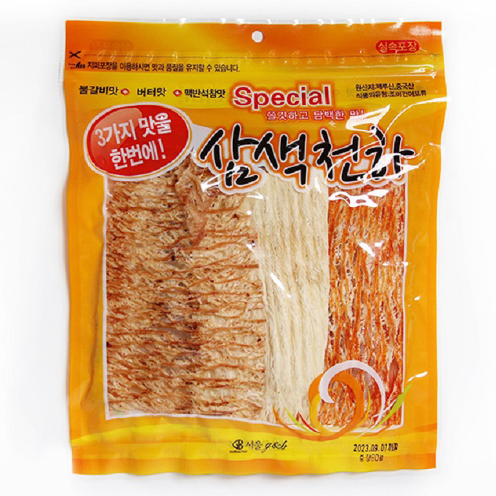 삼색천하 - 구운 오징어 스낵 3가지맛 (70g)