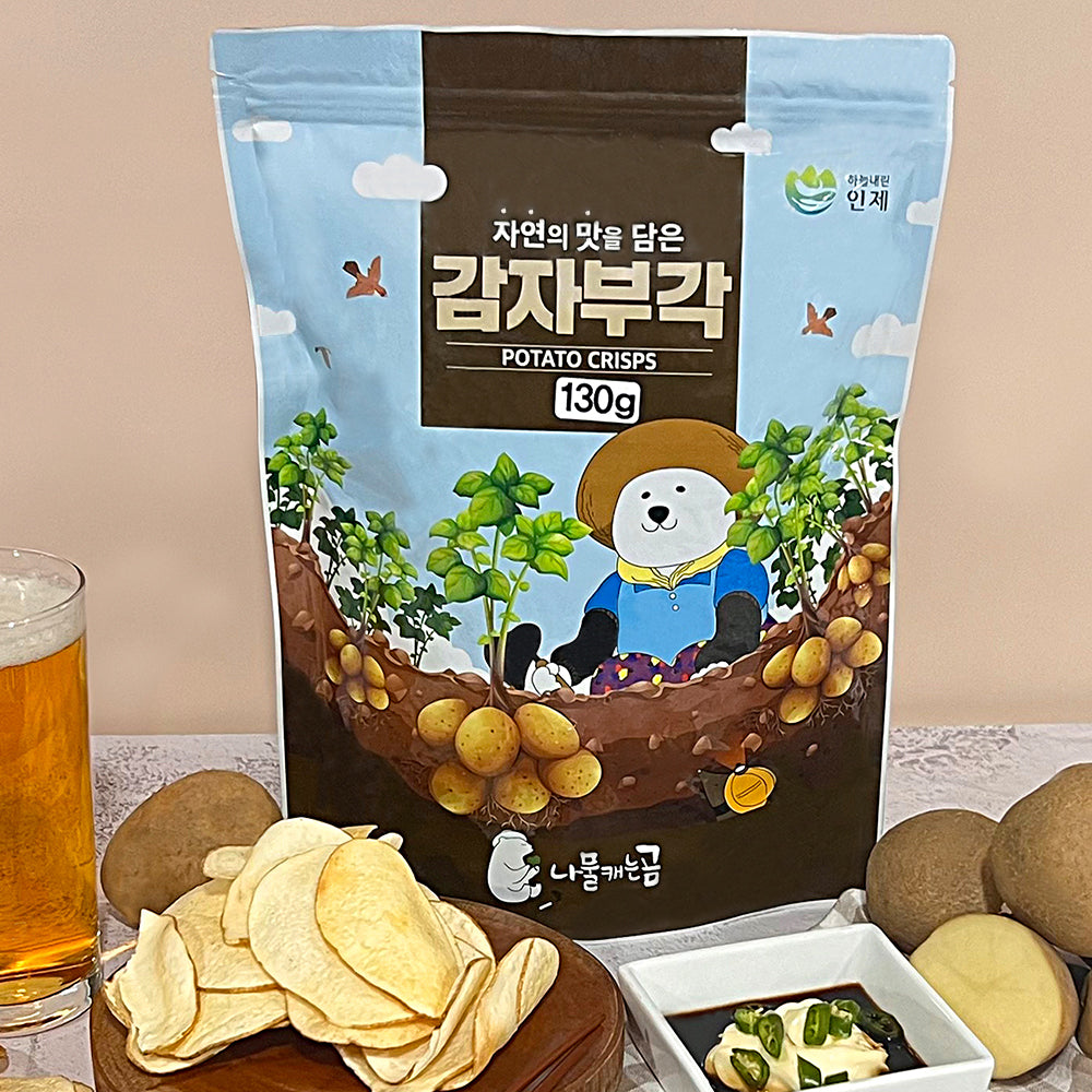 나물캐는곰 - 국산 찹쌀 감자부각 130g