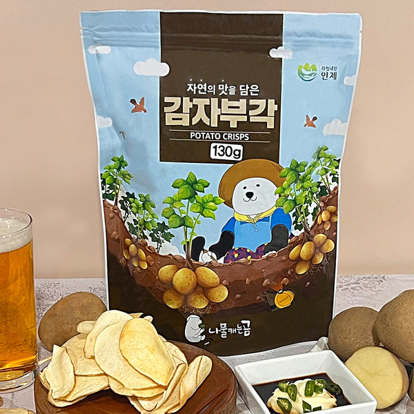 나물캐는곰 - 국산 찹쌀 감자부각 130g