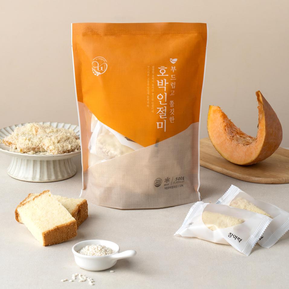 [꽃마Fresh] 창억떡 호박 인절미 500g